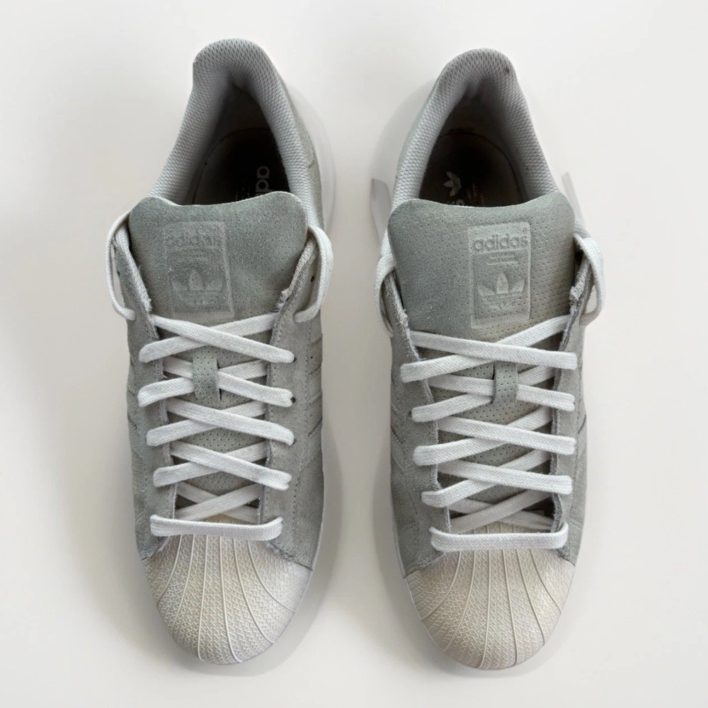 Adidas Classic Superstar Low S79477 Mist Grey Suede Upper, Mens Size 11.5